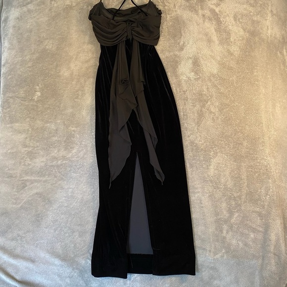 Towers Velvet Maxi Dress Vintage Y2K Whimsigoth Fairy Dark Romantic Size Small - Picture 5 of 9